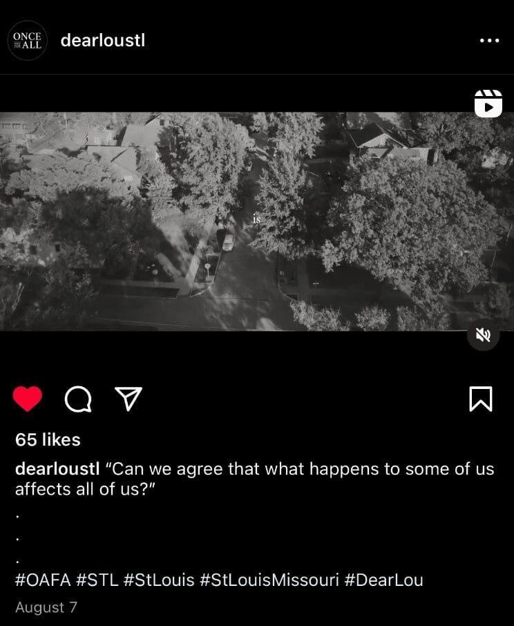 instagram screenshot of business using hyperlocal hashtag strategy